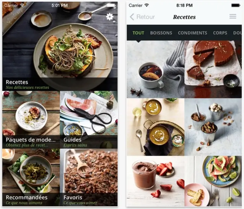 L'application "The Whole Pantry" disponible gratuitement dans l'Apple Store