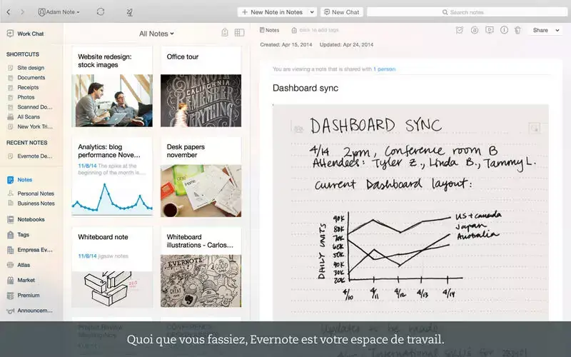 Evernote est à jour pour OS X Yosemite