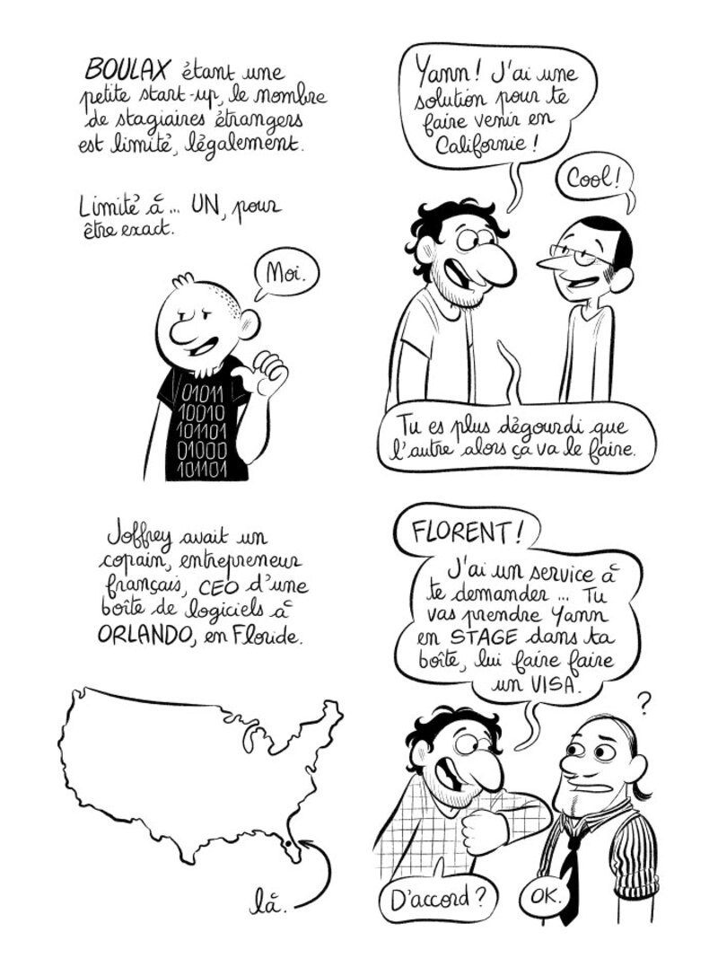 Illustration : BD : "J'ai créé ma startup iOS en Californie", par Laurel