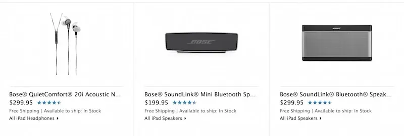 Apple Store : les produits Bose de retour à temps pour les fêtes