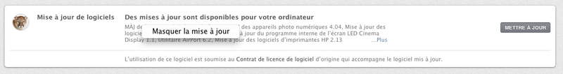 Astuce : masquer une mise à jour système sur le Mac AppStore