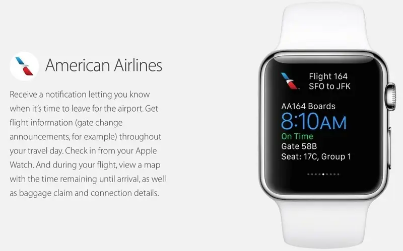 Les compagnies aériennes se préparent pour l'Apple Watch