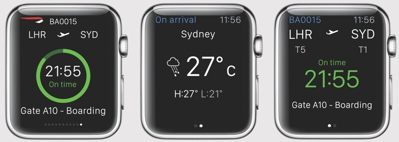 Les compagnies aériennes se préparent pour l'Apple Watch