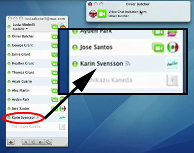 Illustration : iPhone par iChat ?