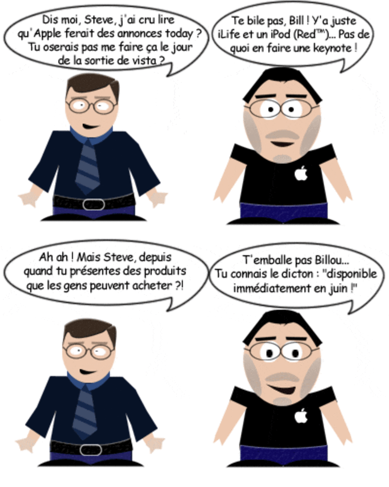 Illustration : Steve & Bill : le jour des annonces