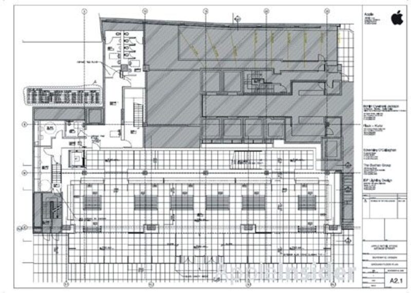 Illustration : Les plans d'un AppleStore