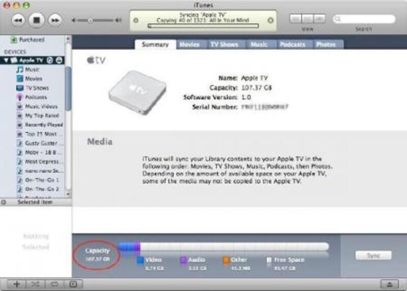 Illustration : Apple TV - 120Go