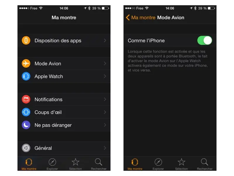 Astuce : activer le mode Avion sur iPhone et Apple Watch simultanément