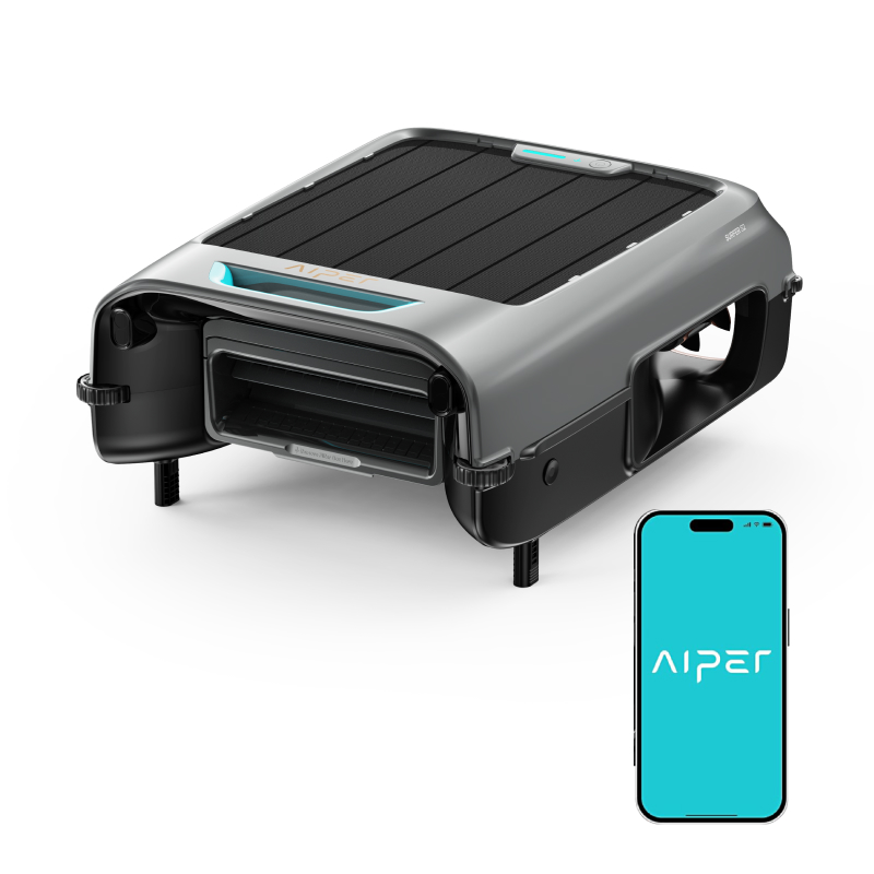 Test du robot de piscine de surface Aiper Surfer S2 &agrave; l&rsquo;&eacute;nergie solaire