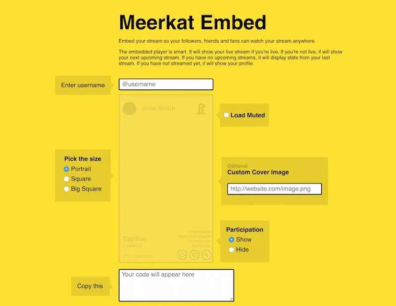 Meerkat embarque ses "live" vidéo sur le web