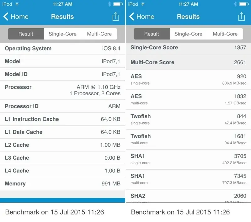 Le nouvel iPod Touch embarque un A8 un peu bridé mais du Bluetooth 4.1 en exclu !