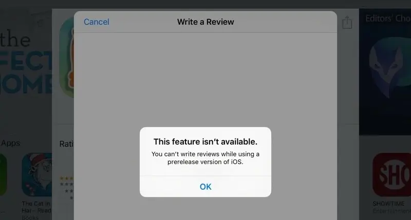 Apple désactive les commentaires postés sur l'App Store avec iOS 9 Beta