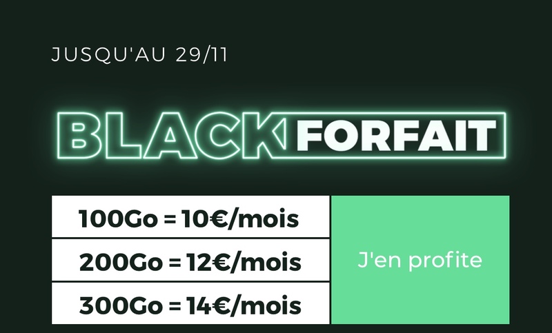 Illustration : Forfait Mobile : 100Go/10€, 200Go/12€ et 300Go/14€ chez RED ! #BlackFriday
