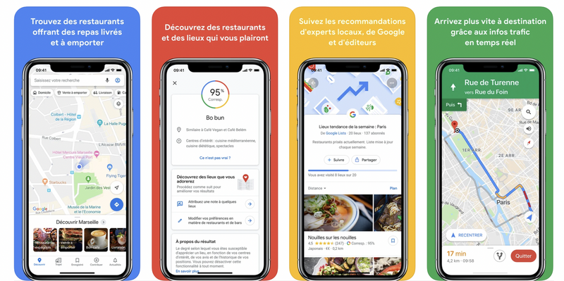 Illustration : Google maps active son mode sombre sur iOS