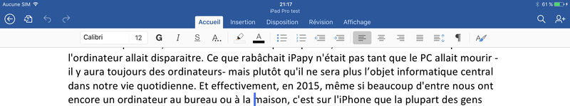 Illustration : Test de l'iPad Pro (2015)