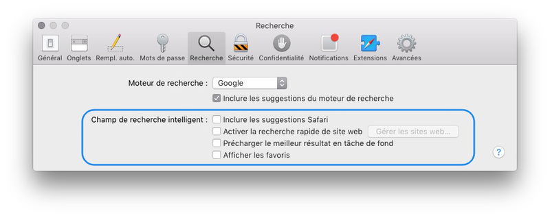Illustration : Astuce : empêcher Safari de "geler" lorsqu'on entre une URL dans la barre de recherche
