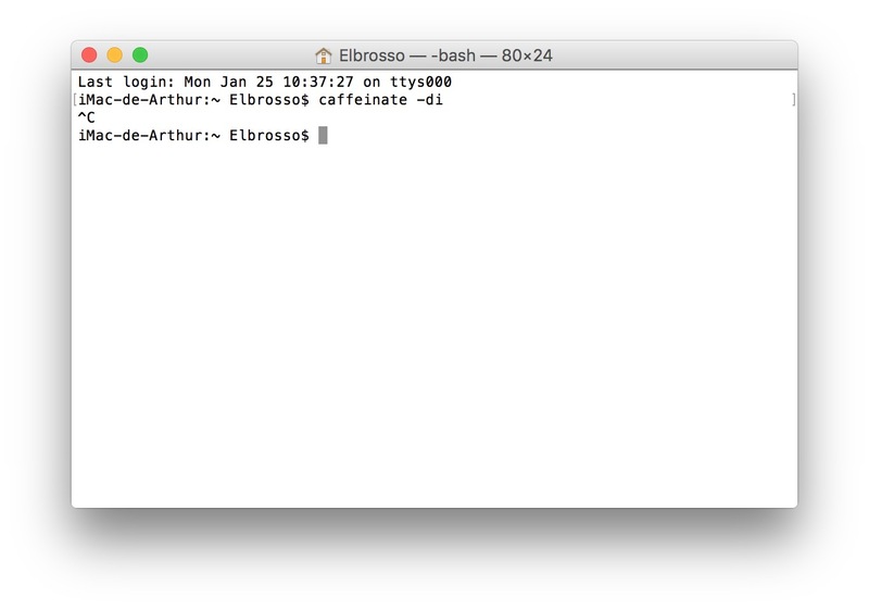 Illustration : Astuce : désactiver temporairement la mise en veille d'OS X
