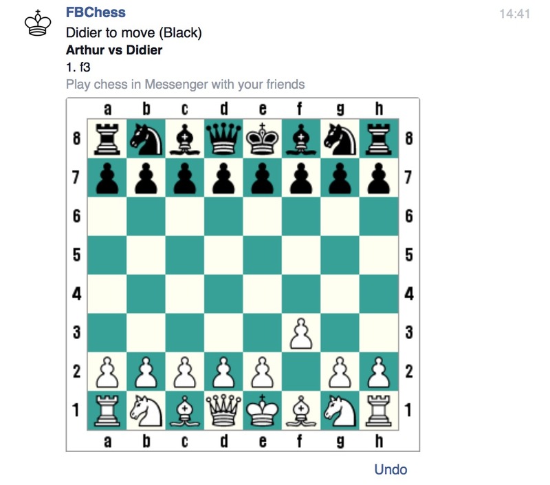 Illustration : Comment défier vos amis aux échecs sur Facebook Messenger ?
