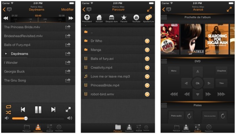 Illustration : L'utilitaire VLC Remote est (à nouveau) gratuit dans l'App Store iOS