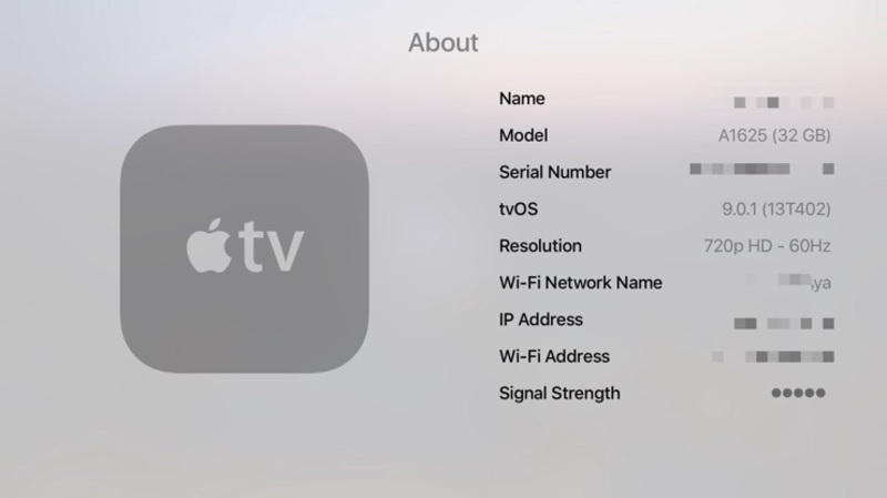 Illustration : Astuce : vérifier la qualité du signal Wifi sur l'Apple TV
