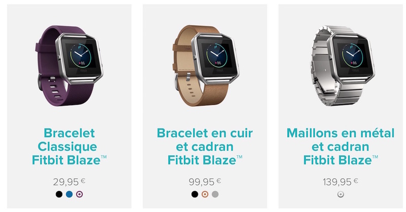 Illustration : Le Fitbit Blaze est disponible à la vente