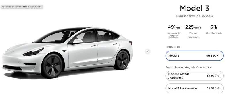 Tesla : fin du bonus maximal en France sur la Model 3 !