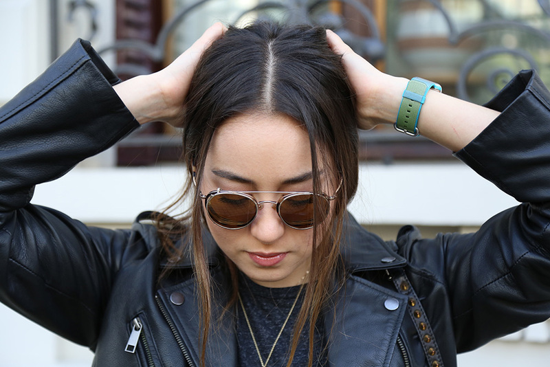 Illustration : Apple Watch : nos photos des bracelets en Nylon tissé Rose et Bleu Azur (feat. Romina)