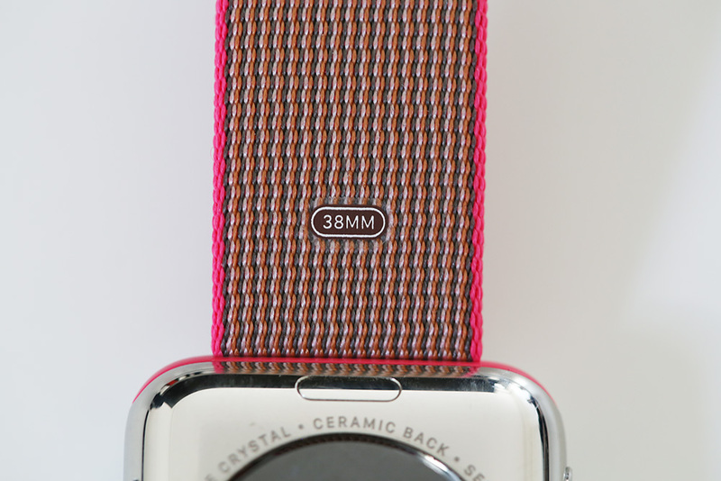 Illustration : Apple Watch : nos photos des bracelets en Nylon tissé Rose et Bleu Azur (feat. Romina)
