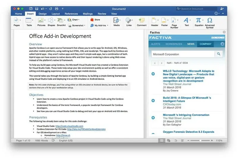 Les extensions bientôt disponibles sur Office pour Mac