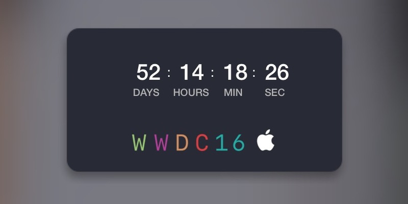 Illustration : Combien de temps avant la prochaine keynote ? Il y a un widget pour cela !