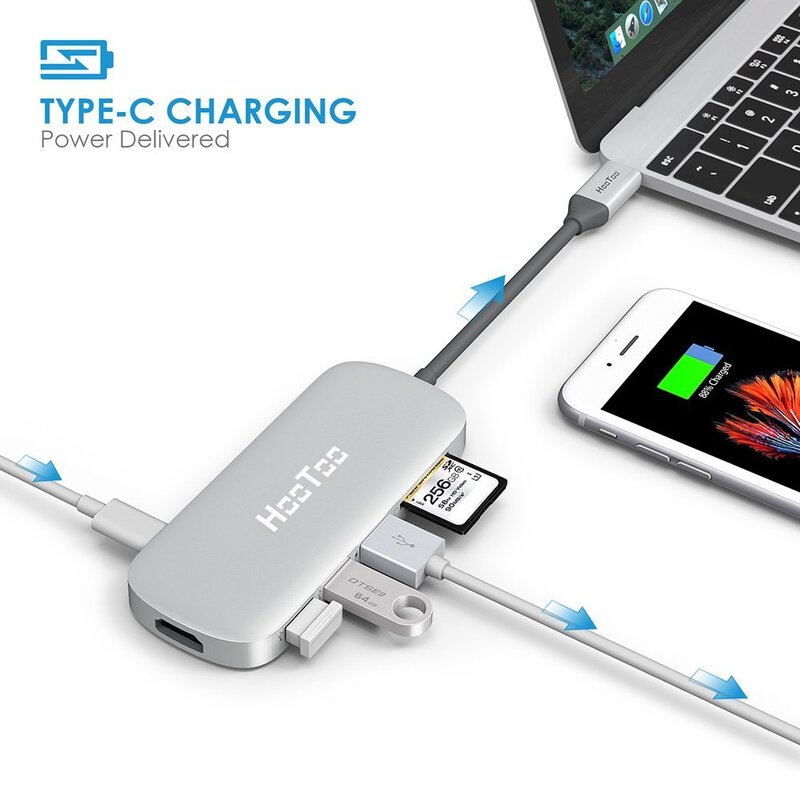 Illustration : Concours ! Gagnez 3 Hubs USB C de HooToo avec 3 ports USB 3.1, un port SD et un HDMI