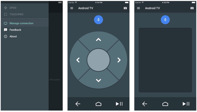 Illustration : Google propose une télécommande virtuelle pour Android TV sur iOS