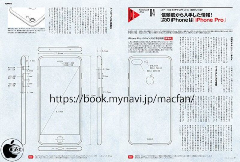 Illustration : L'image du soir : un pseudo-schéma d'iPhone 7 sans prise jack, avec double caméra