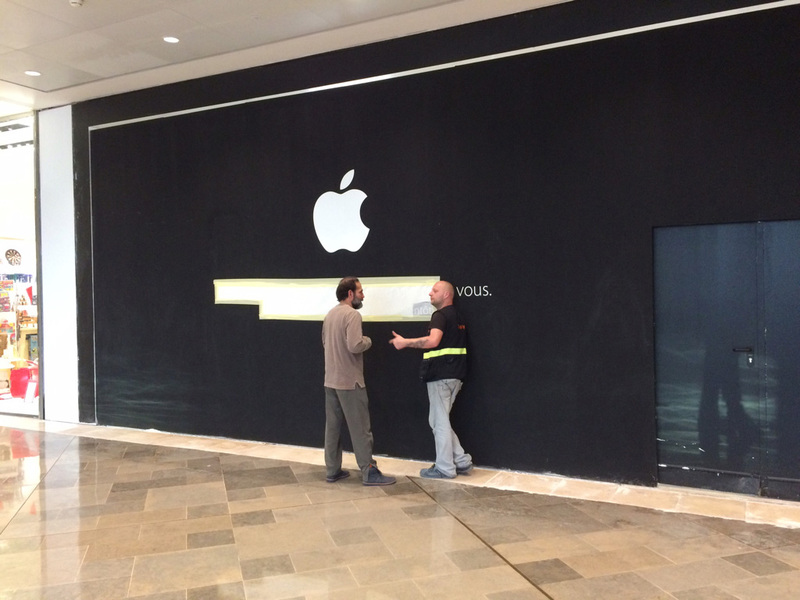 Illustration : L'image du jour : l'Apple Store de Marseille en plein "teasing"