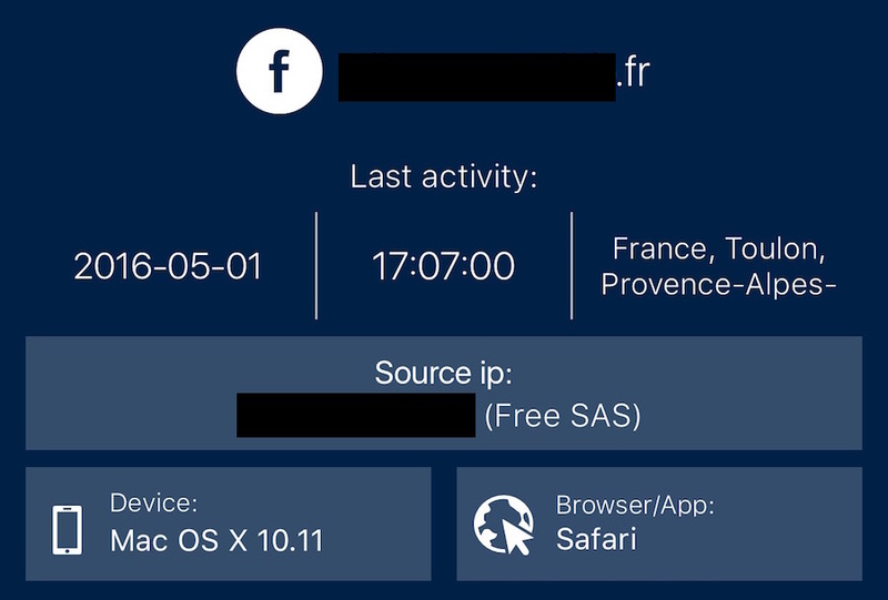 Illustration : LogDog surveille désormais les comptes en ligne (Facebook, Gmail...) sur iOS