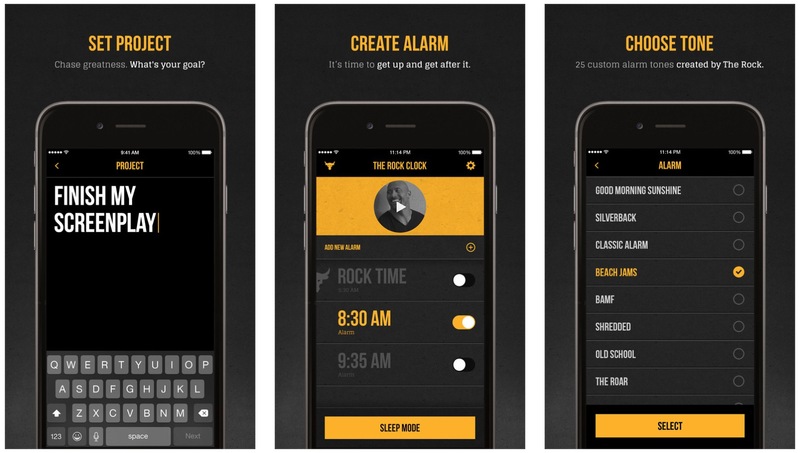Illustration : Dwayne "The Rock" Johnson lance un réveil "anti-snooze" dans l'App Store