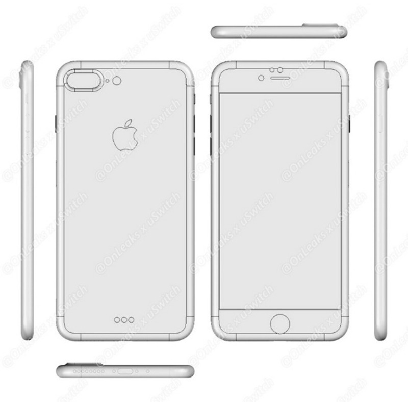 Illustration : Le Smart Connector et le double capteur photo seraient réservés aux iPhone 7 Plus