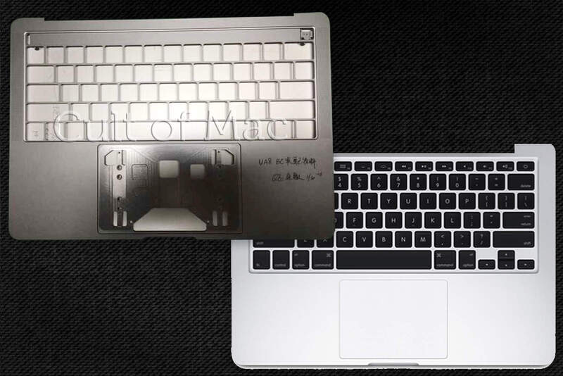 Illustration : Une photo volée de la coque des prochains MacBook Pro Retina avec la barre OLED ?