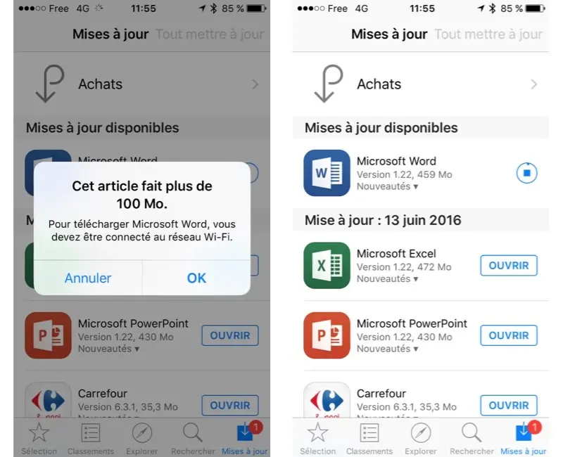 App Store : la fin du plafond de téléchargement en 3G/4G ?