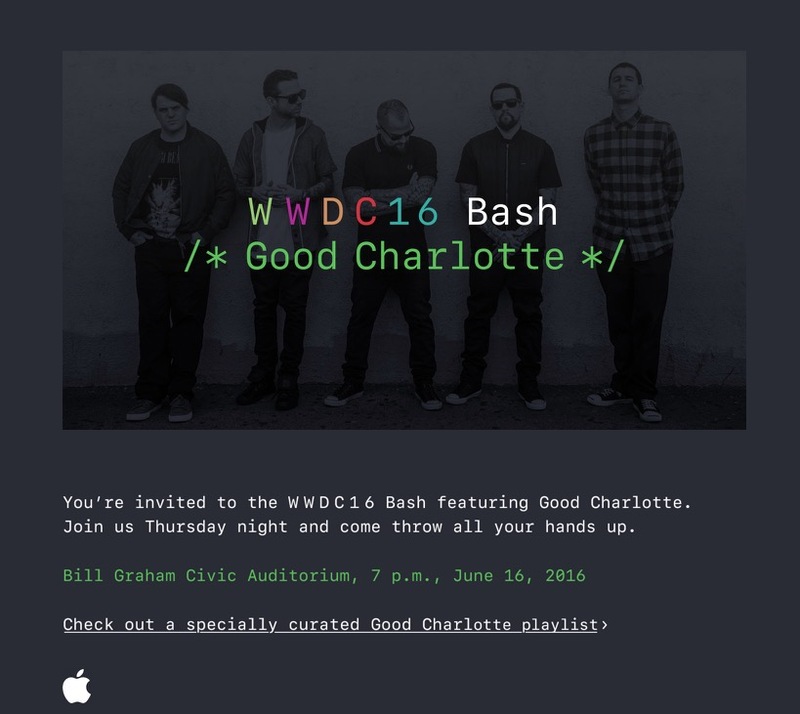 Illustration : #WWDC2016 : le groupe "Good Charlotte" animera la soirée #WWDCBASH
