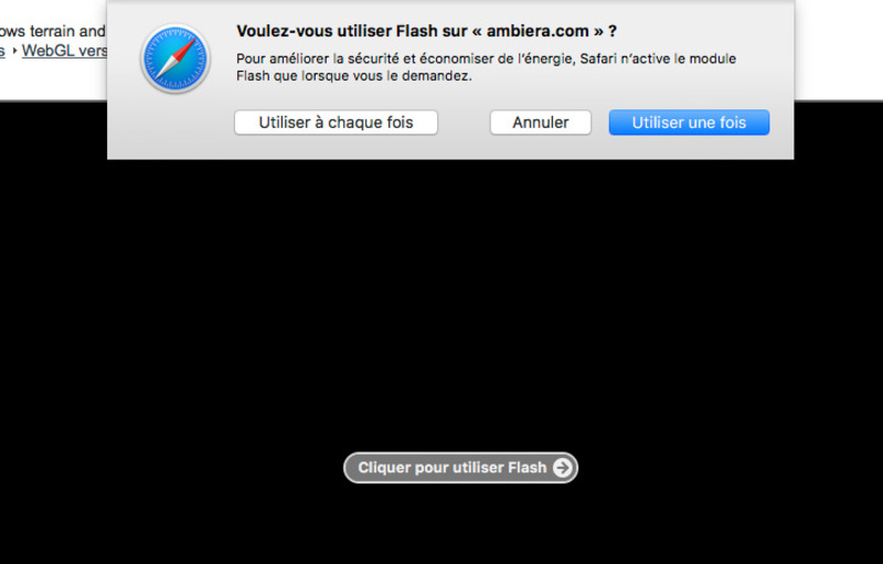 Illustration : macOS Sierra : Flash désactivé par défaut, utilisé à la demande