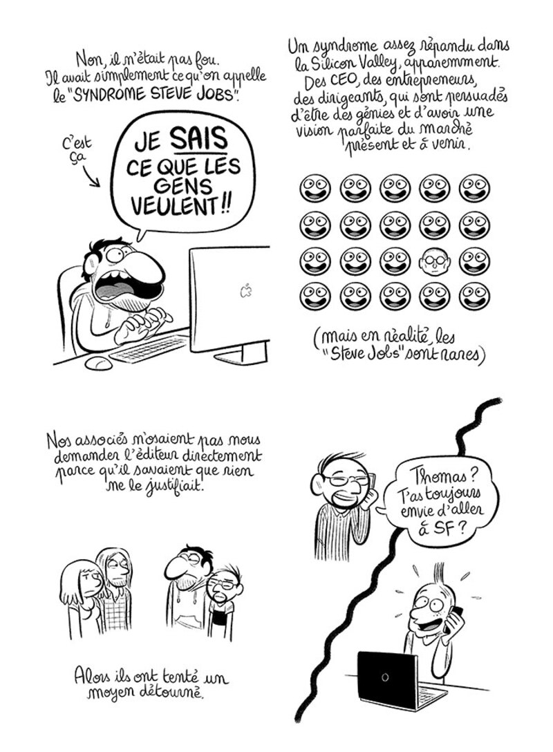 Illustration : BD : "J'ai créé ma startup iOS en Californie", par Laurel