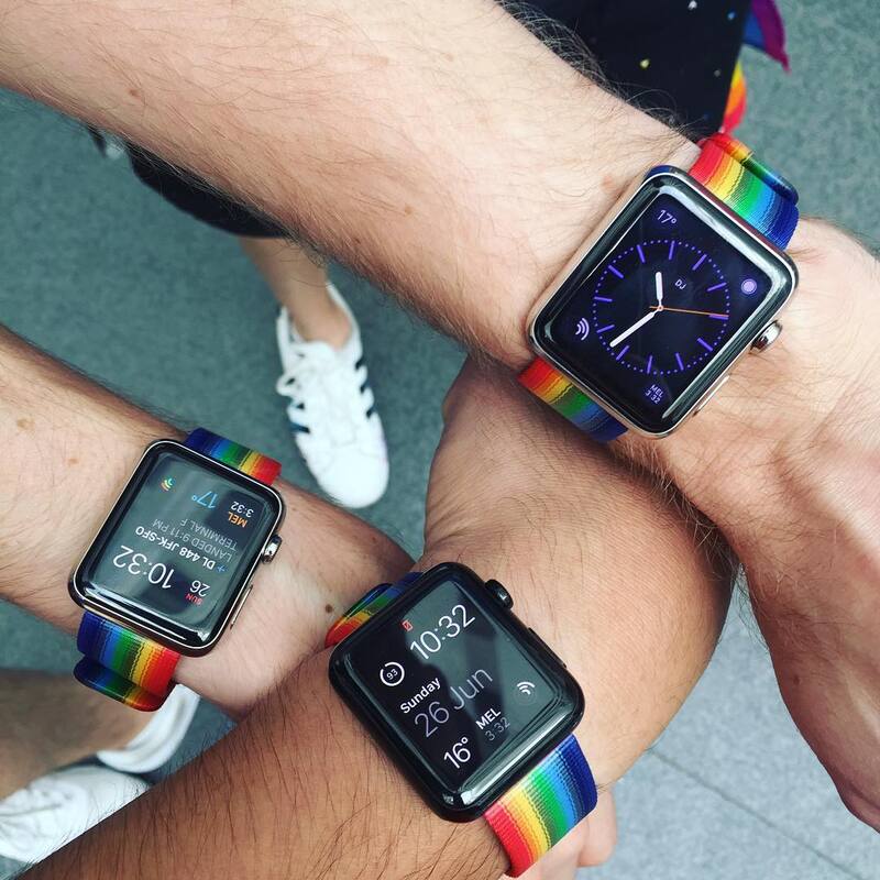 Illustration : Apple à la Gay Pride de San Francisco (avec un bracelet spécial pour Apple Watch !)
