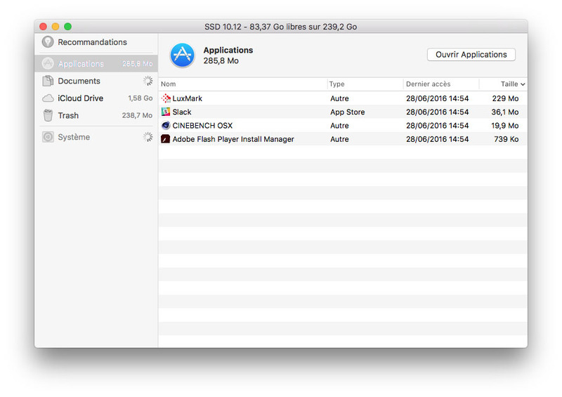 Illustration : macOS Sierra : le bureau dans le Cloud et un outil pour gérer le stockage (prise en main)