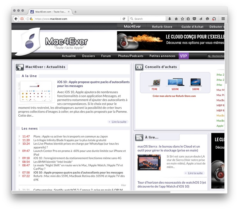 Illustration : Une version de Firefox dédiée au moteur de recherche français "Qwant"
