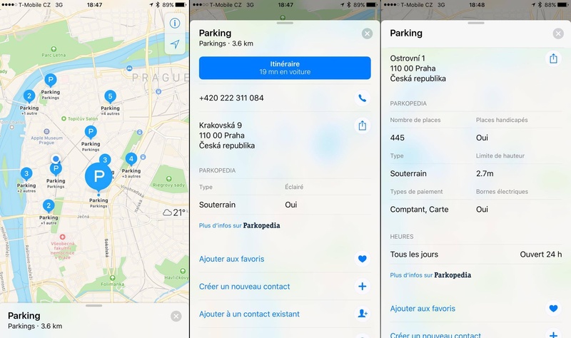 Illustration : Plans vous aide à trouver un Parking