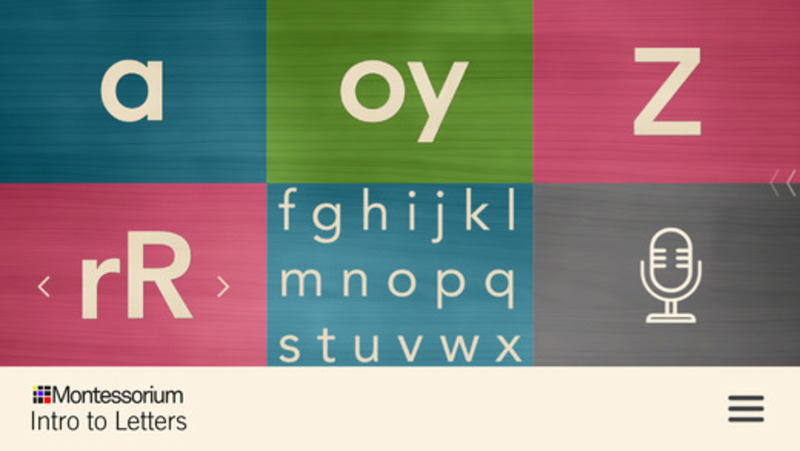 Illustration : Montessorium initie (gratuitement) les enfants aux lettres sur iPhone et iPad