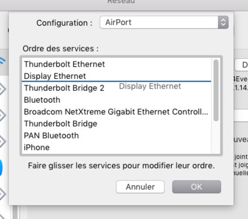 Illustration : Astuce OS X : donner la priorité à une connexion réseau (Ethernet sur le WiFi par ex.)