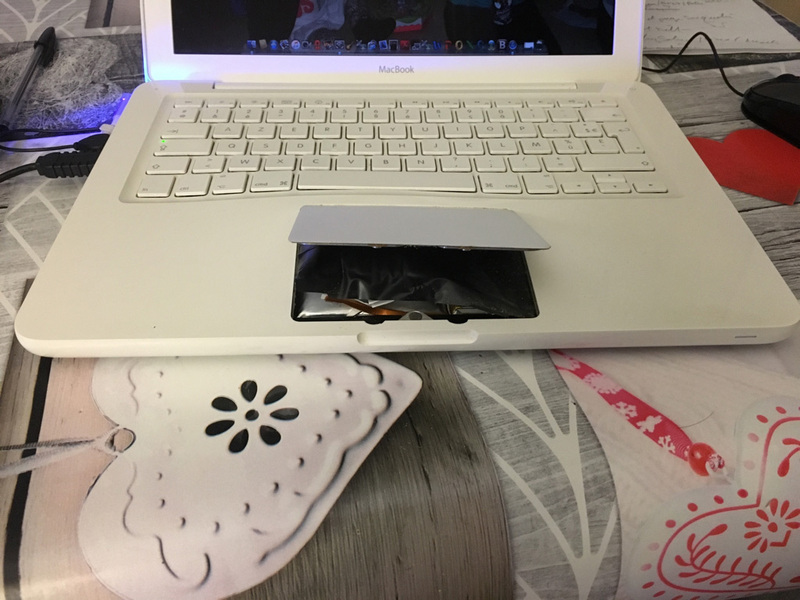 Illustration : L'image du jour : un MacBook totalement explosé au retour de vacances