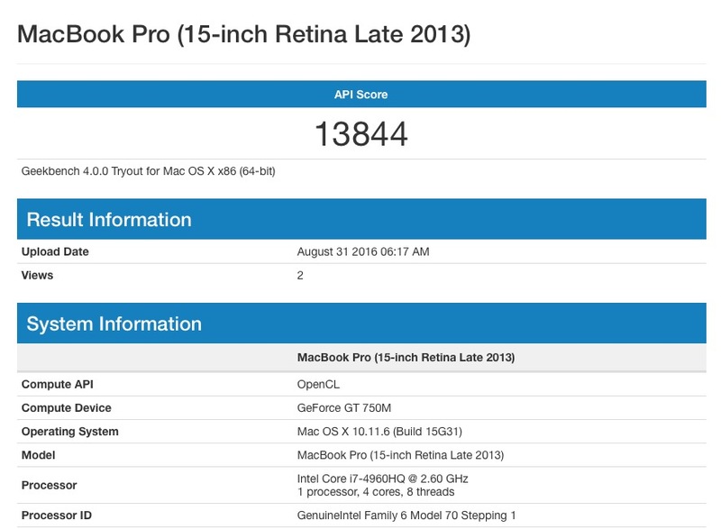 Illustration : Geekbench 4 mesure les performances OpenCL et améliore ses résultats CPU
